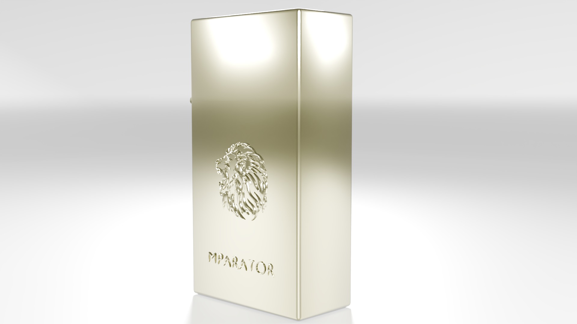 High-Quality Gold Lighter 3D Model with Detailed Engravings 3D model_1