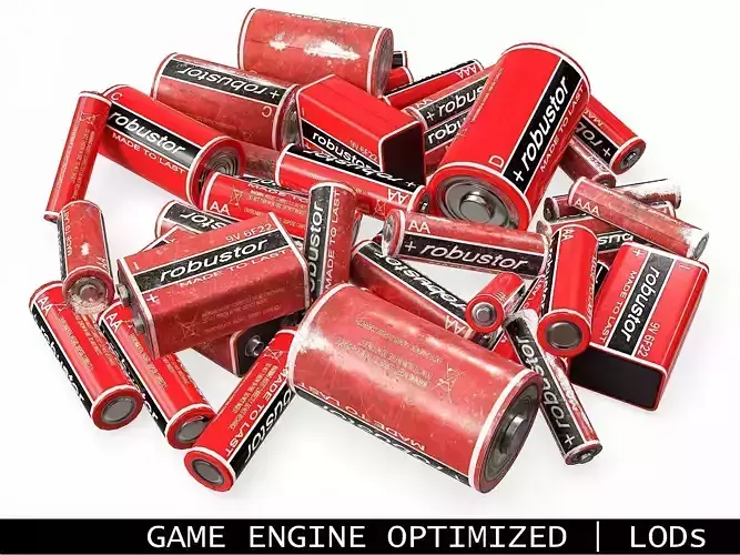 Battery Pack - Robustor - Common Sizes Low-poly 3D model