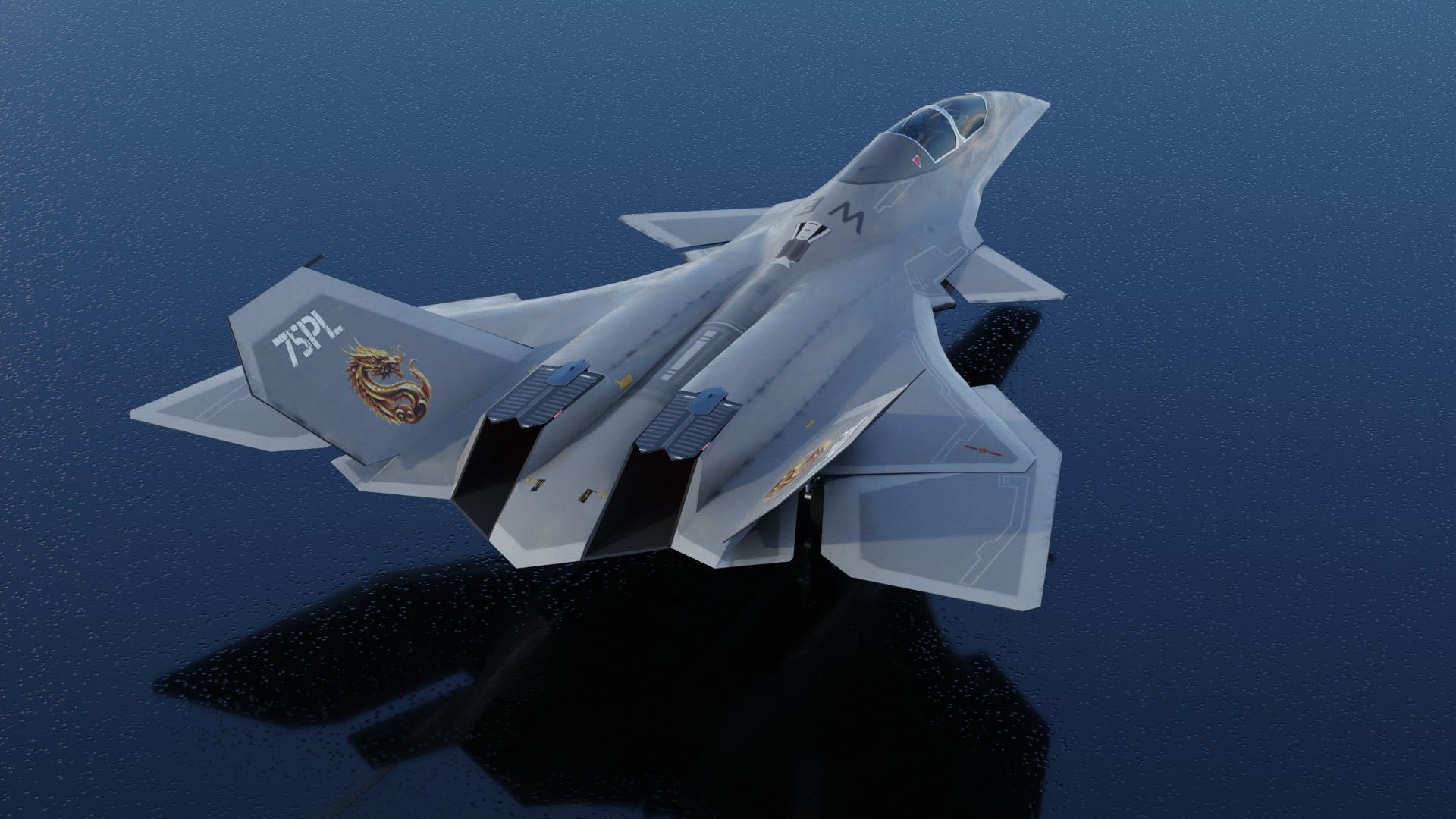 J-50 White Emperor Low-poly 3D model_6
