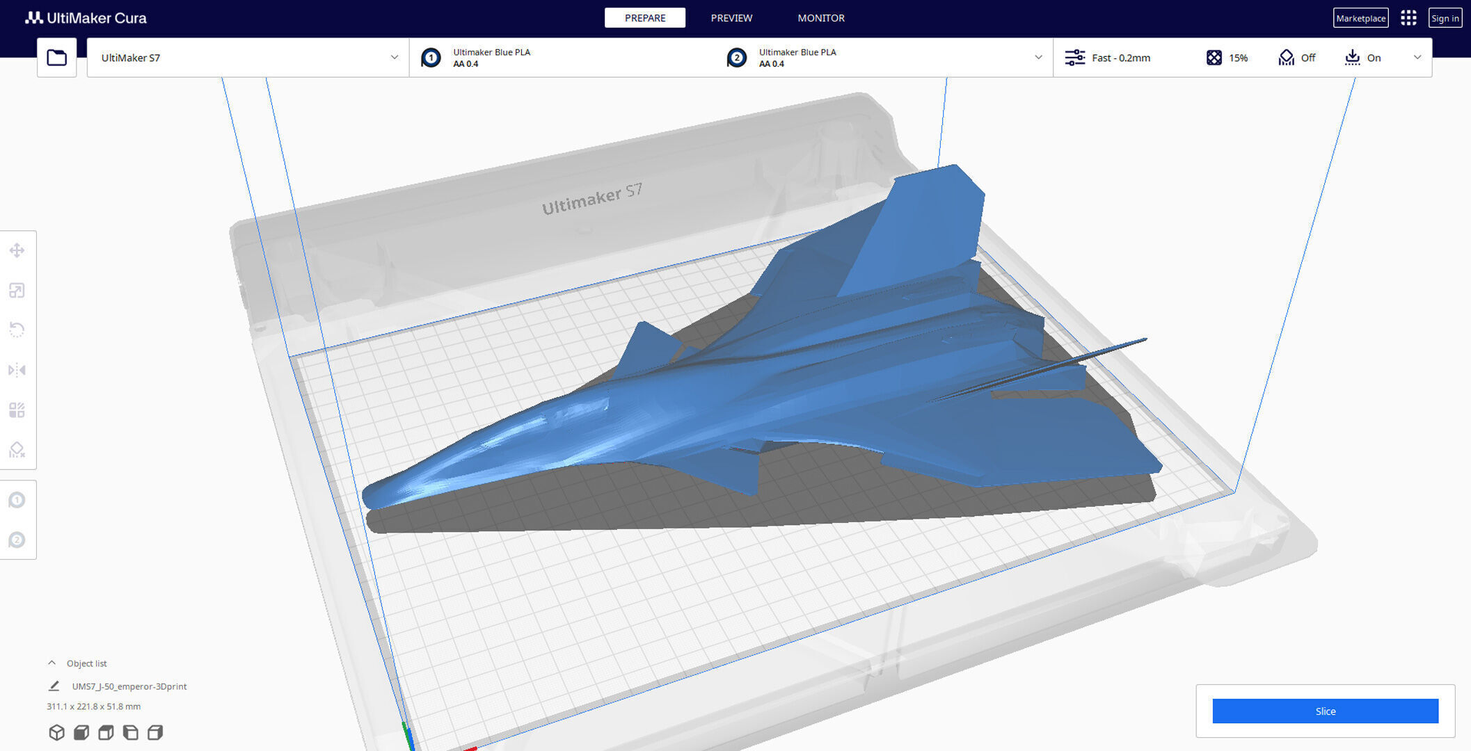 J-50 White Emperor Low-poly 3D model_4