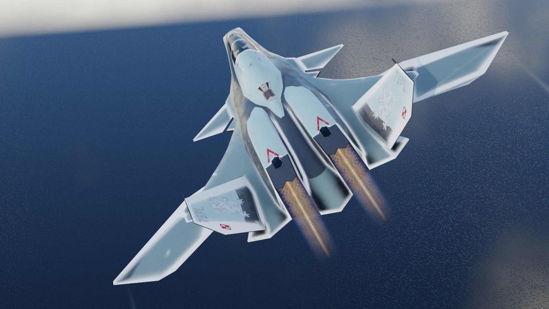 J-50 White Emperor Low-poly 3D model_13