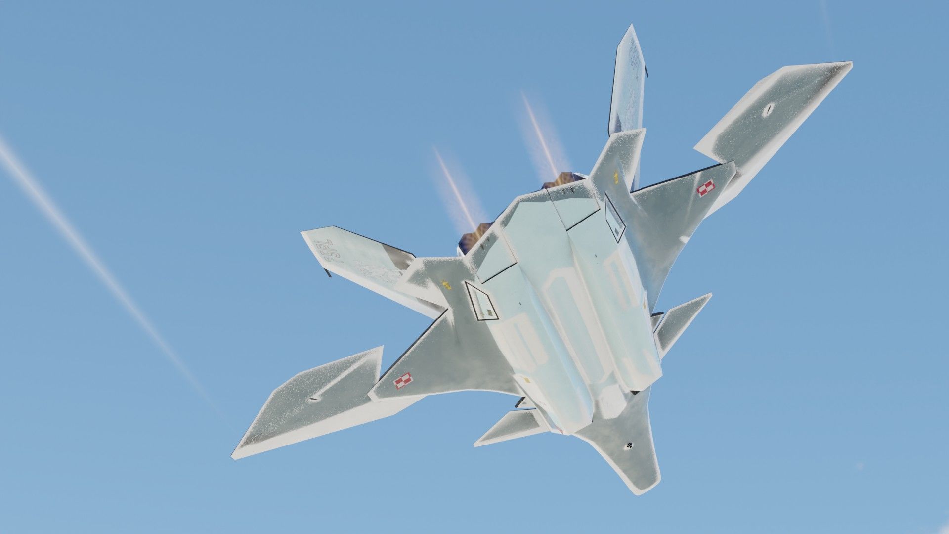 J-50 White Emperor Low-poly 3D model_12