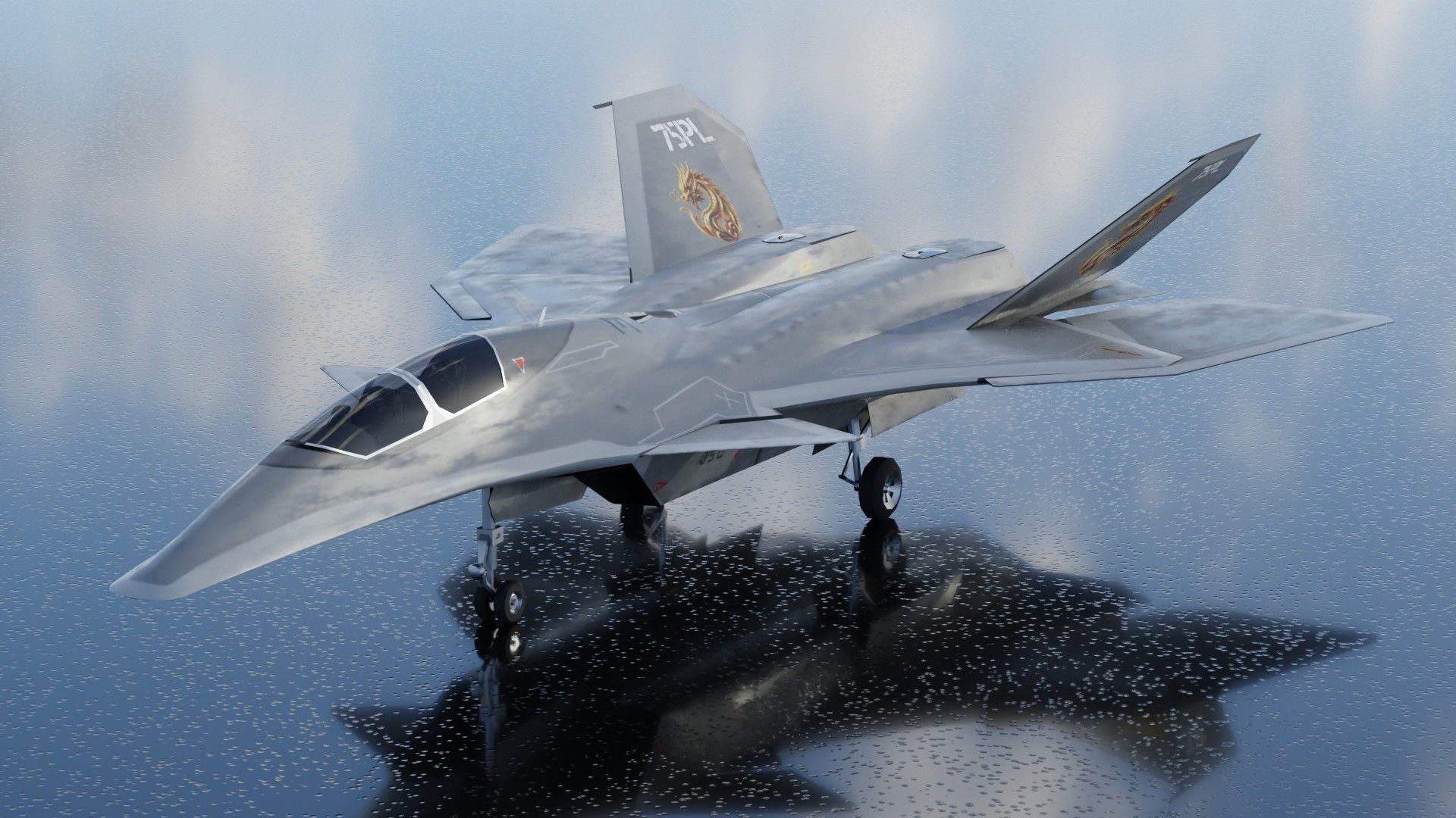 J-50 White Emperor Low-poly 3D model_7