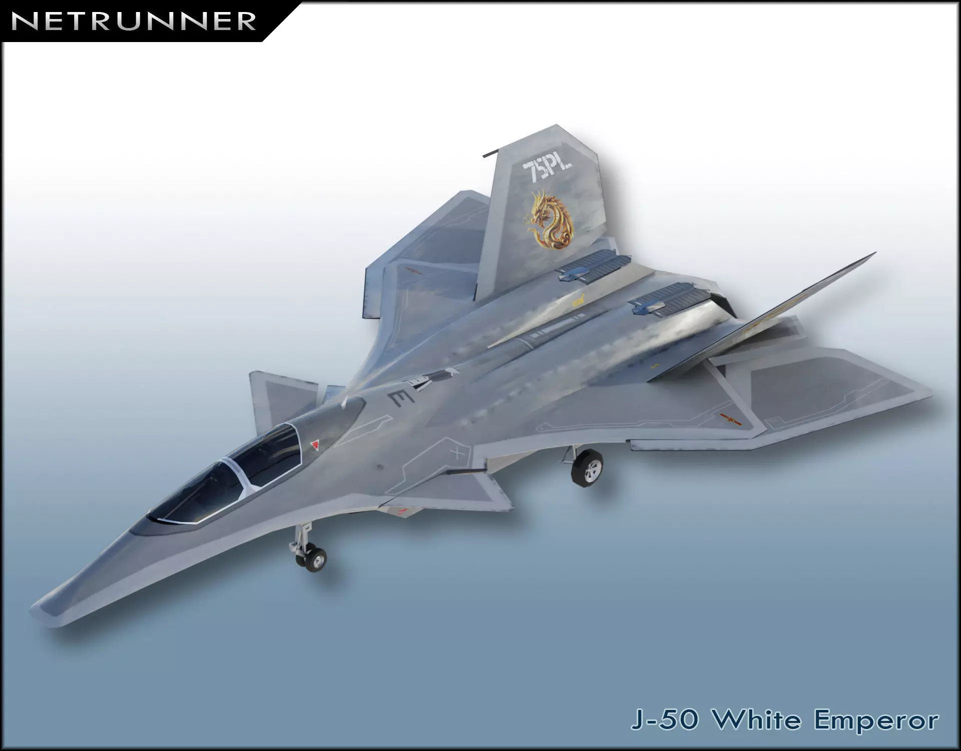 J-50 White Emperor Low-poly 3D model_0