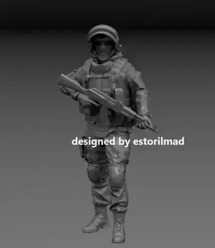 SOLDADO PARACAIDISTA CON FUSIL 3D print model