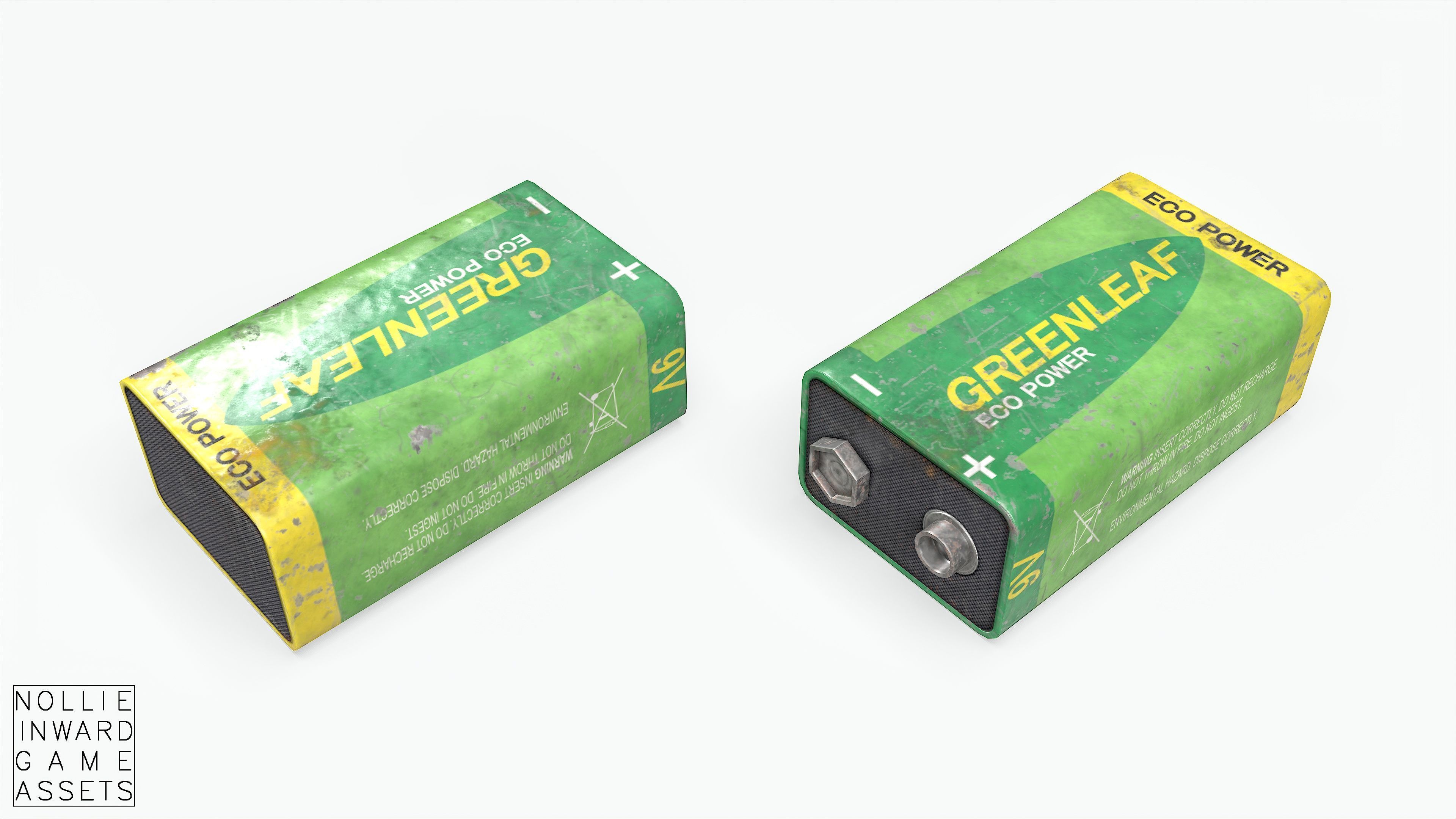 Battery Pack - Greenleaf - Common Sizes Low-poly 3D model_15