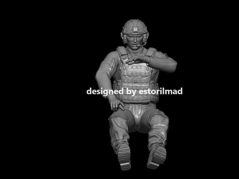 SOLDADO MODERNO CONDUCTOR HUMMER V2 3D print model_2