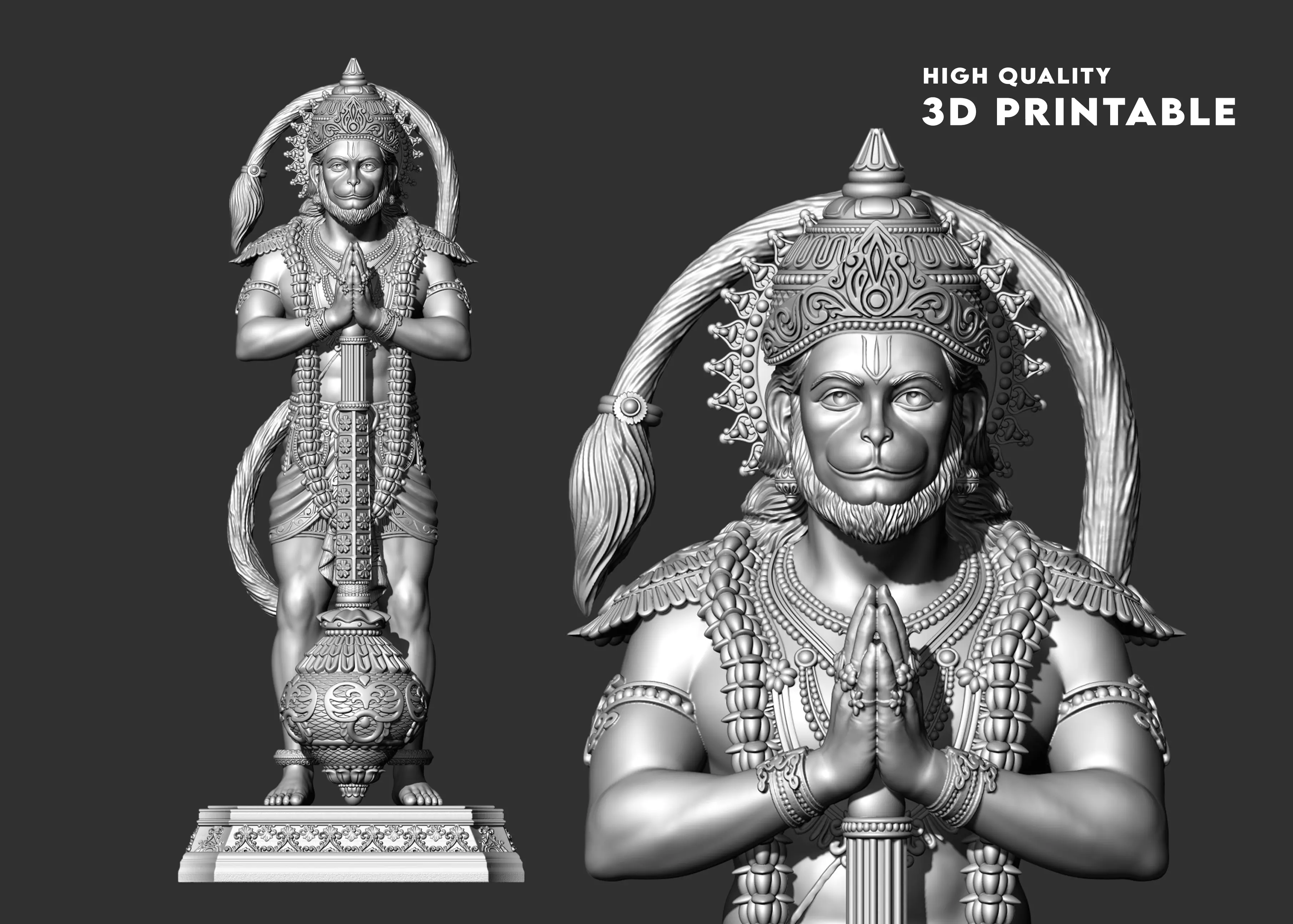 Hanuman High quality 3D print model_0
