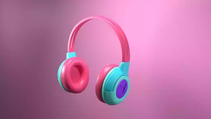 headphones low poly