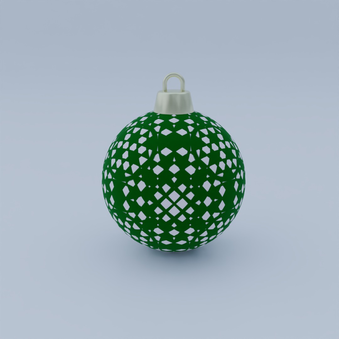 Christmas Tree Balls Pack Low-poly 3D model_7