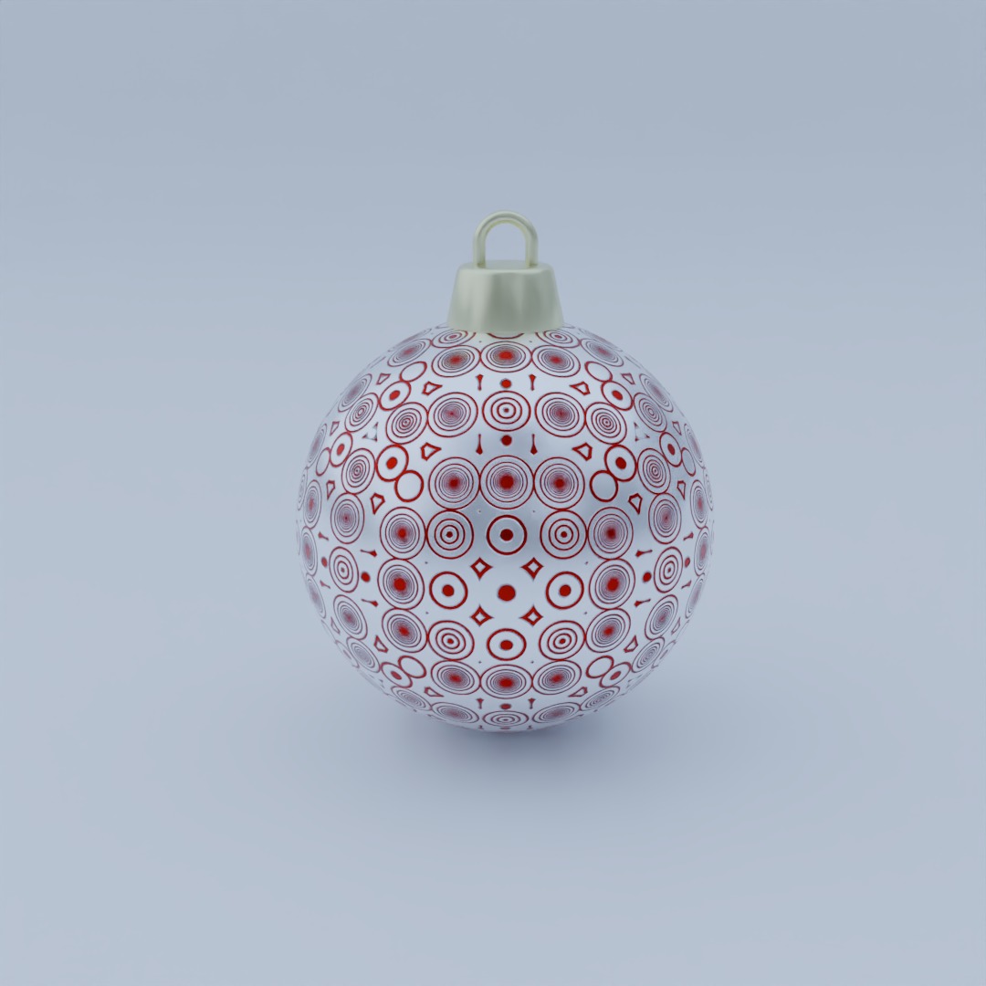 Christmas Tree Balls Pack Low-poly 3D model_11