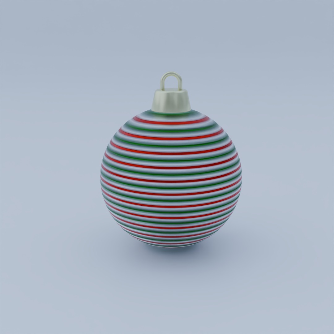 Christmas Tree Balls Pack Low-poly 3D model_3