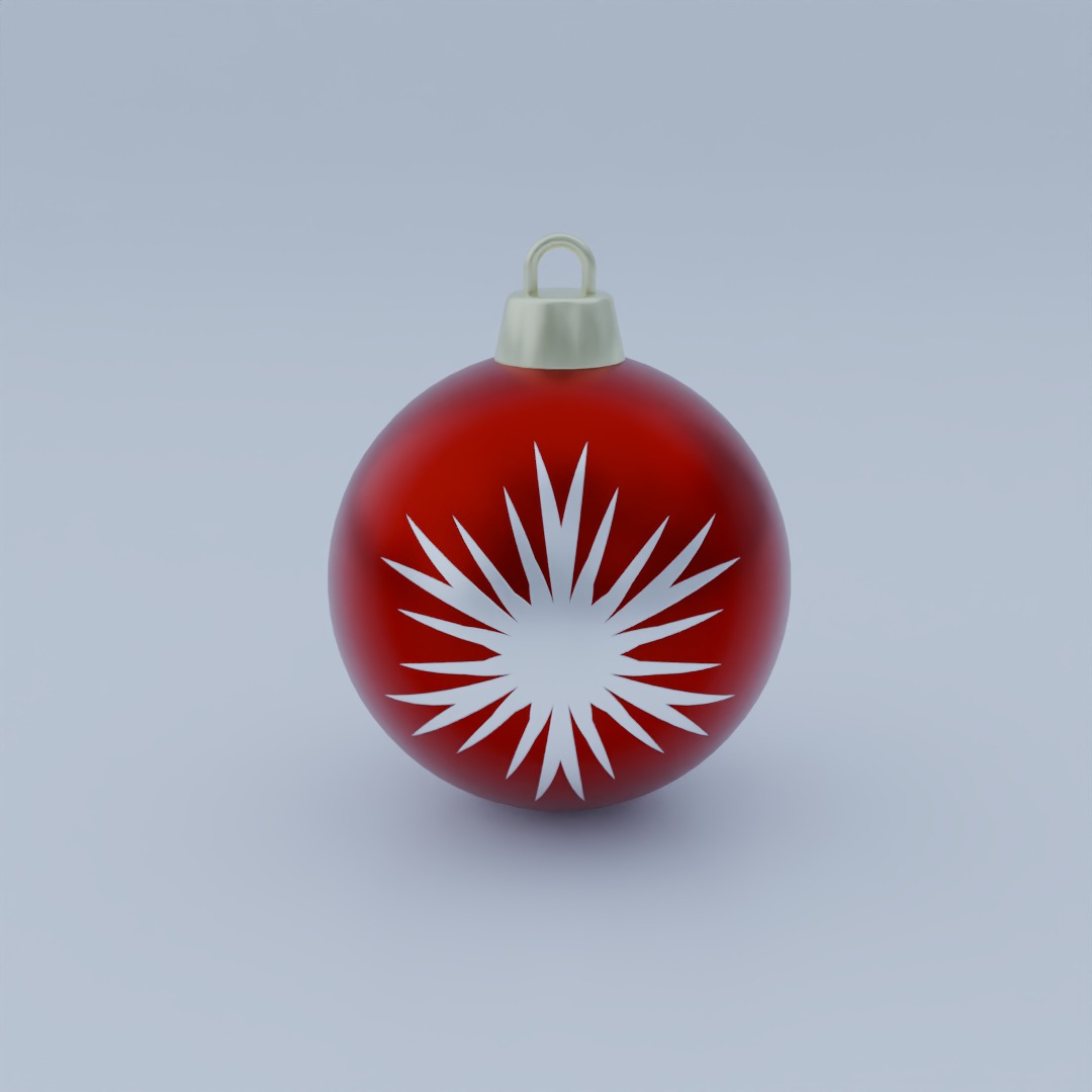 Christmas Tree Balls Pack Low-poly 3D model_8