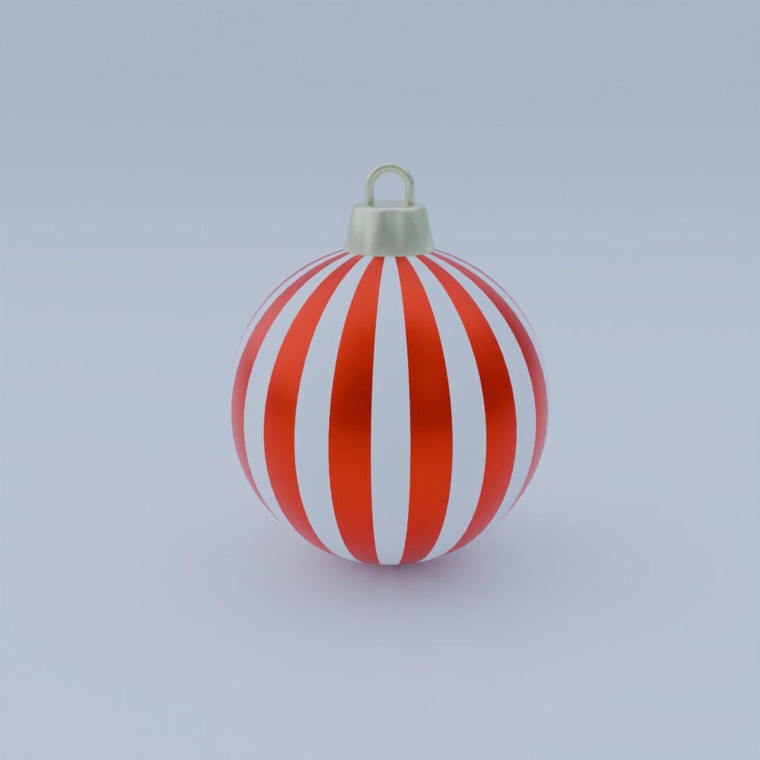 Christmas Tree Balls Pack Low-poly 3D model_5