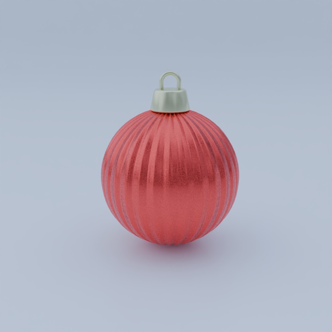Christmas Tree Balls Pack Low-poly 3D model_2