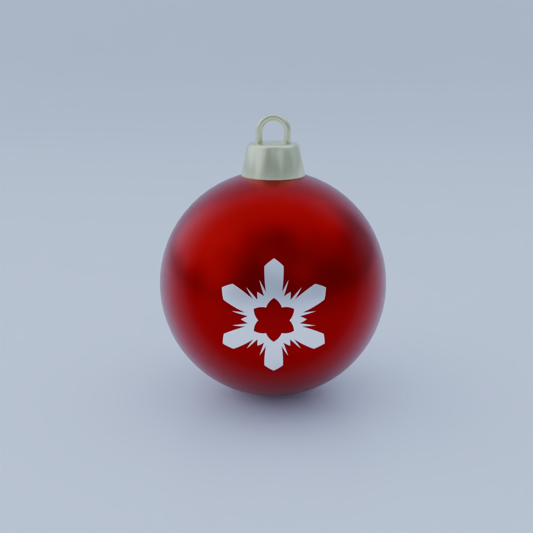 Christmas Tree Balls Pack Low-poly 3D model_6