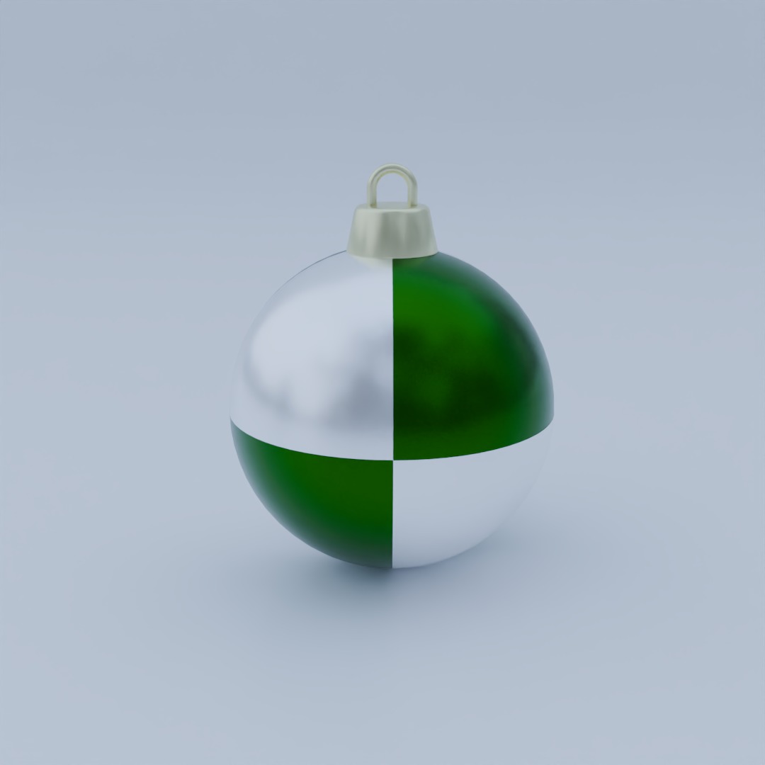 Christmas Tree Balls Pack Low-poly 3D model_10