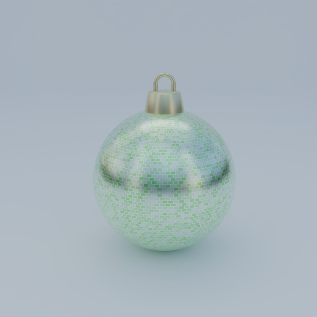 Christmas Tree Balls Pack Low-poly 3D model_9