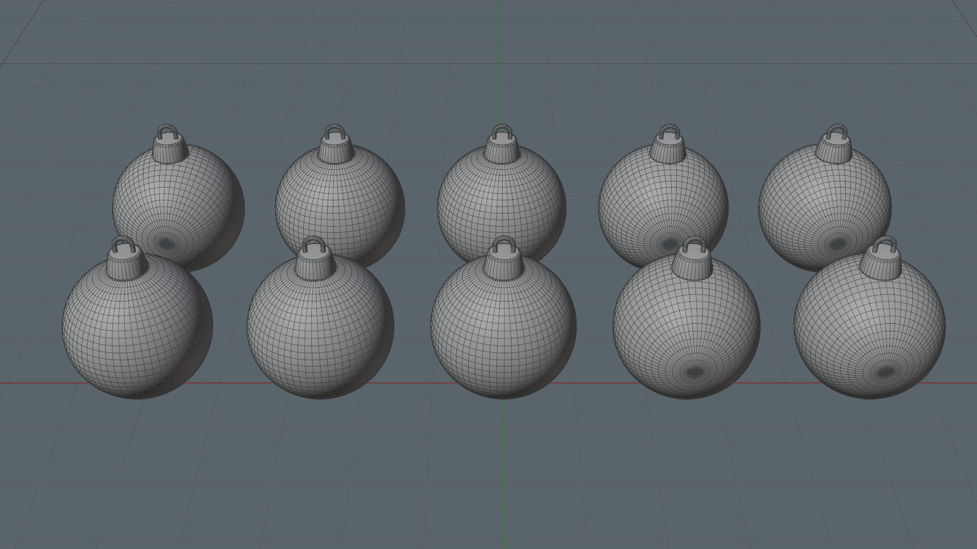 Christmas Tree Balls Pack Low-poly 3D model_12