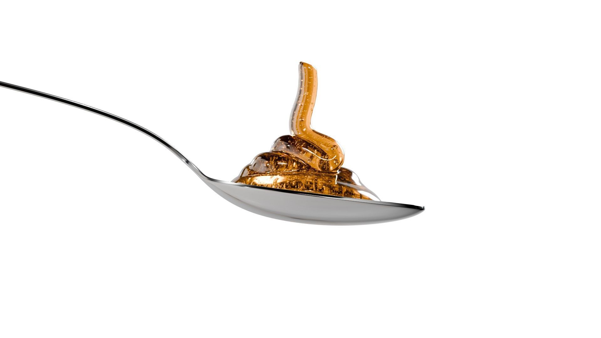 Honey Viscous Animation and Simulation on Spoon 3D model_3
