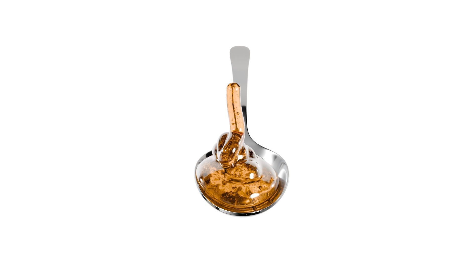 Honey Viscous Animation and Simulation on Spoon 3D model_4