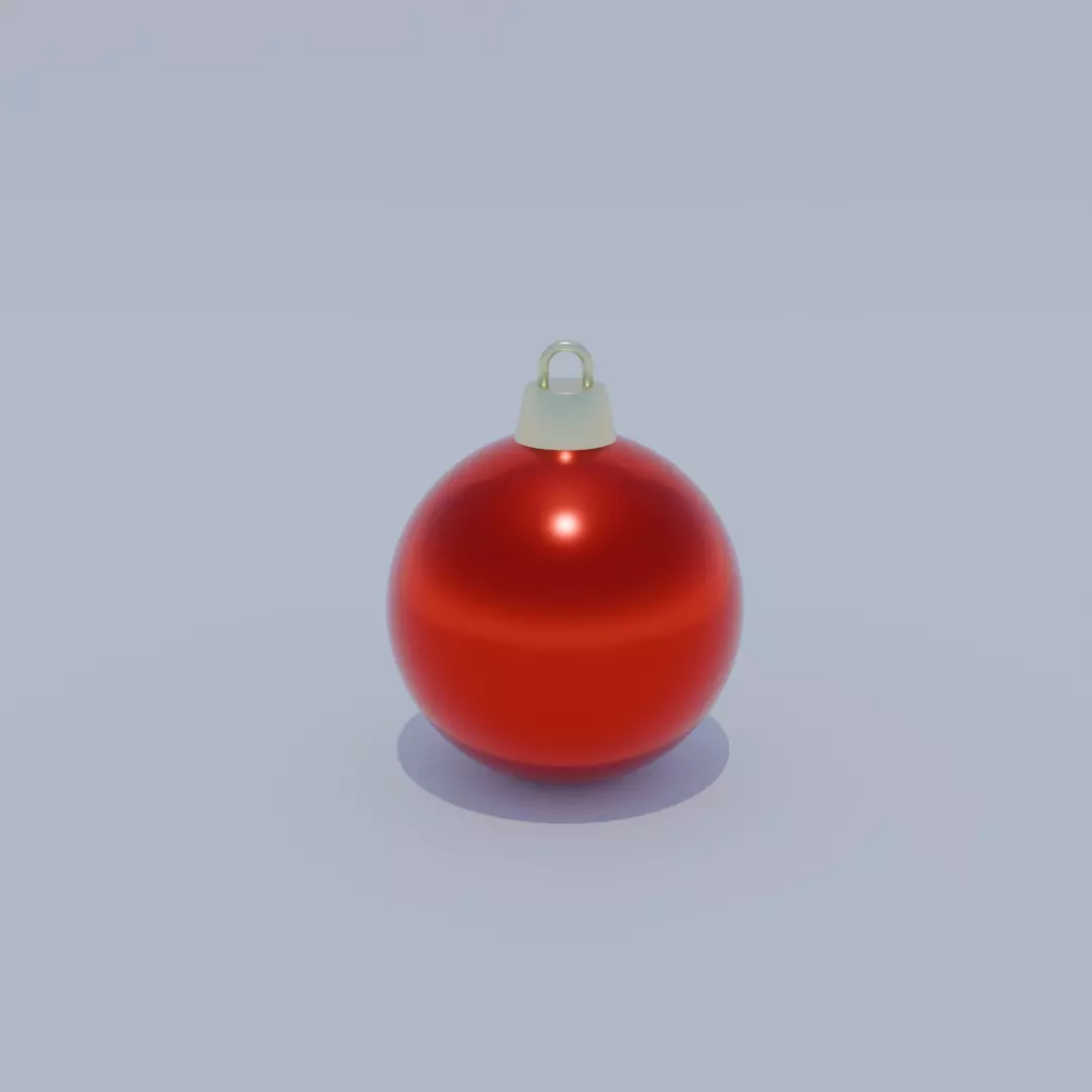 Christmas Tree Ball Low-poly 3D model_0