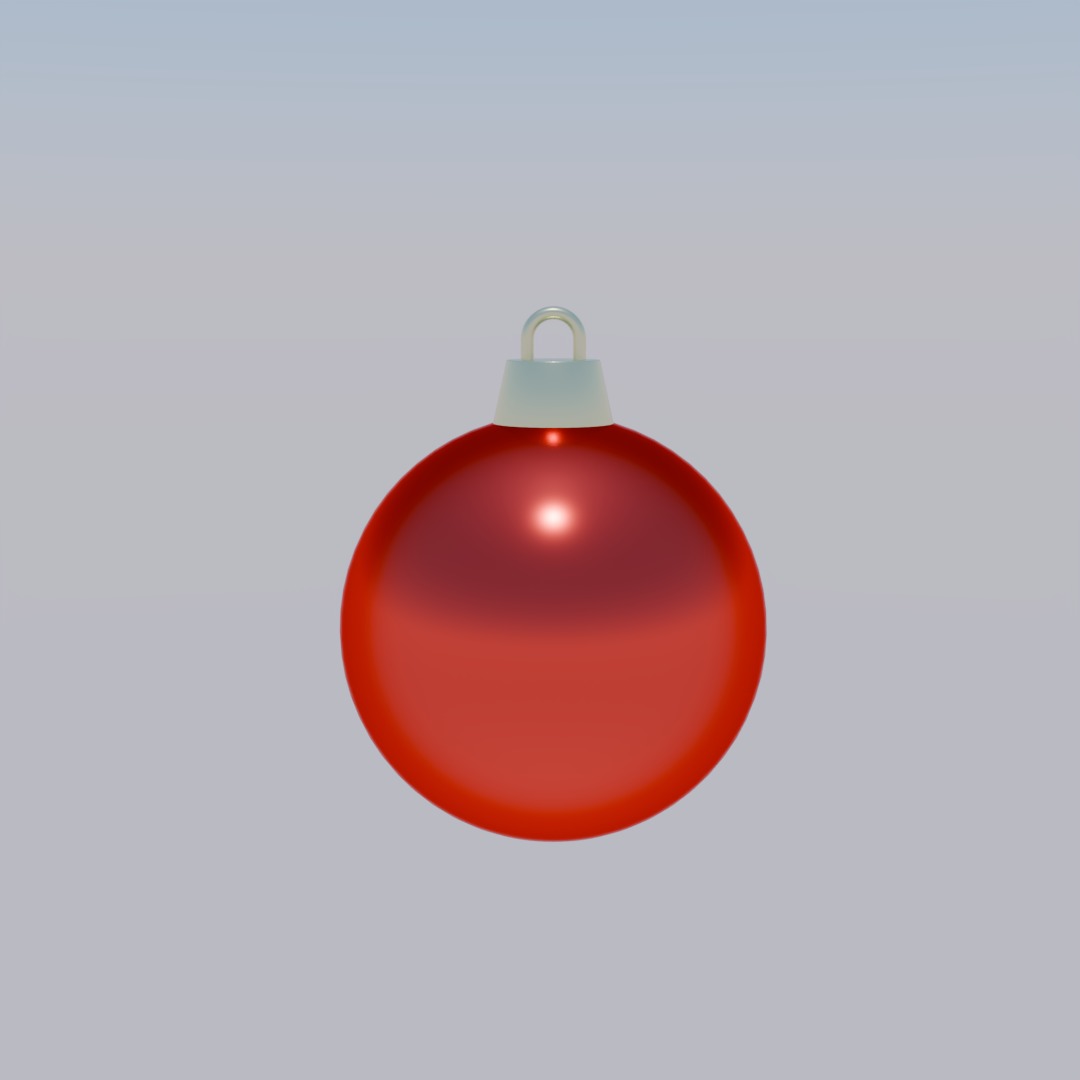 Christmas Tree Ball Low-poly 3D model_1