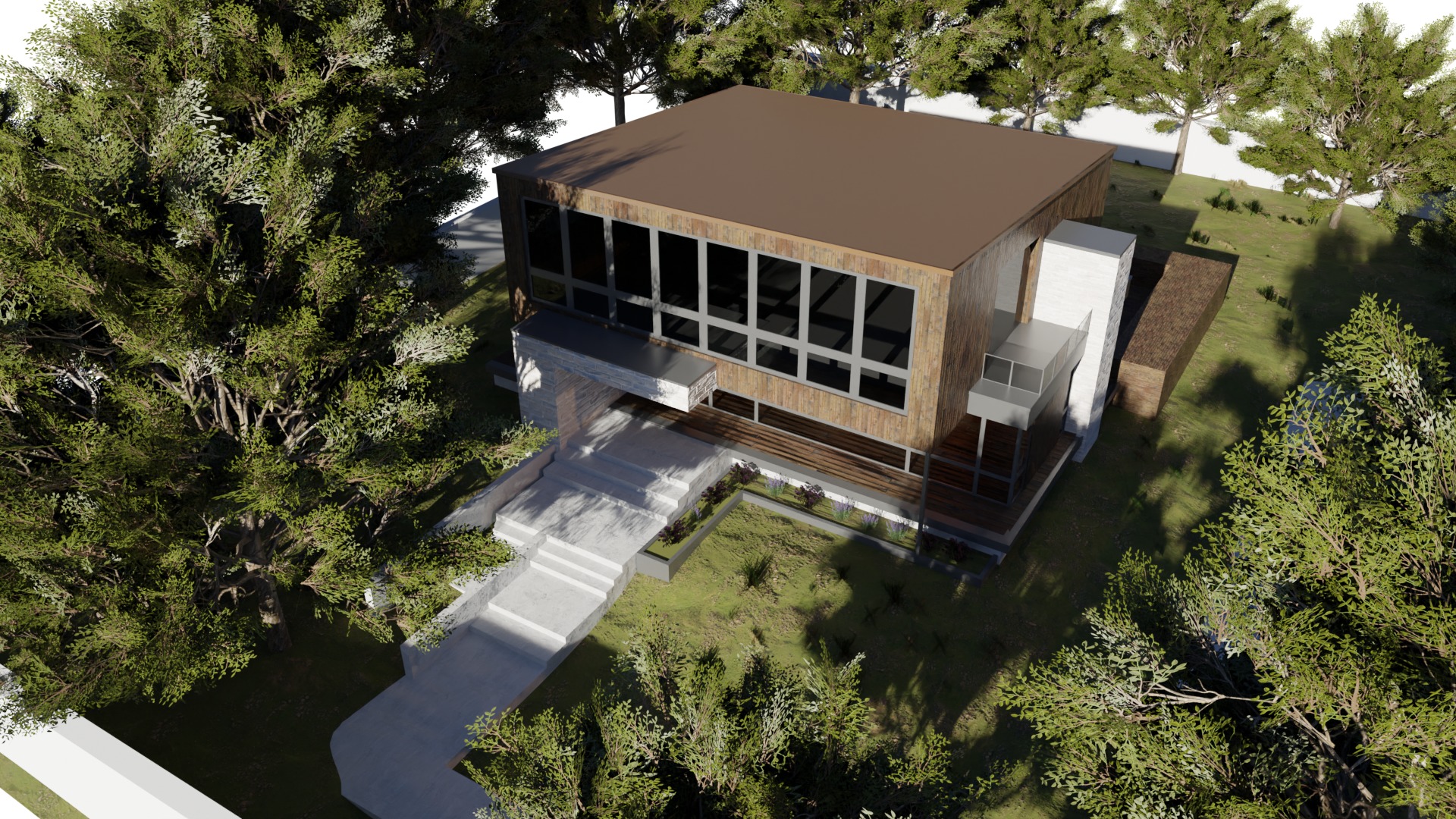 Game-Ready Modern 3D House 3D model_2