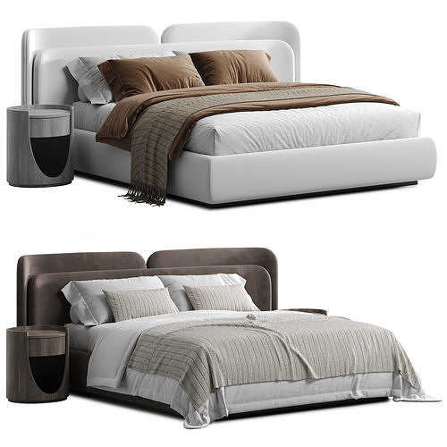Bed Valleta 3D model 7