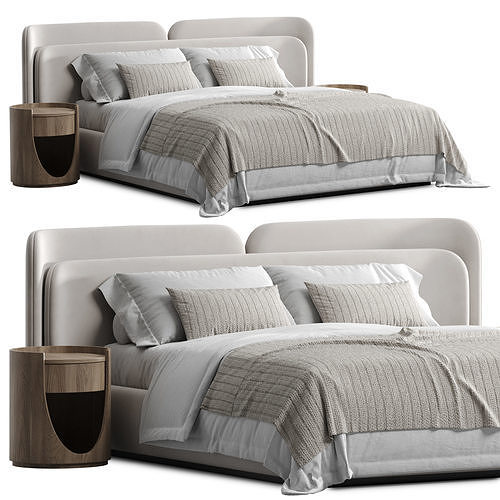 Bed Valleta 3D model 4