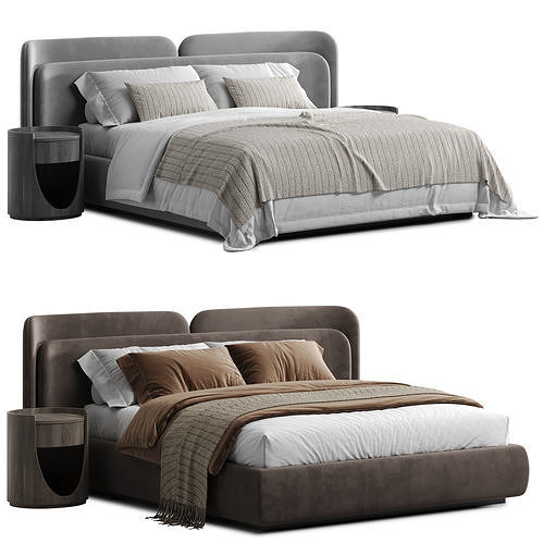 Bed Valleta 3D model 5