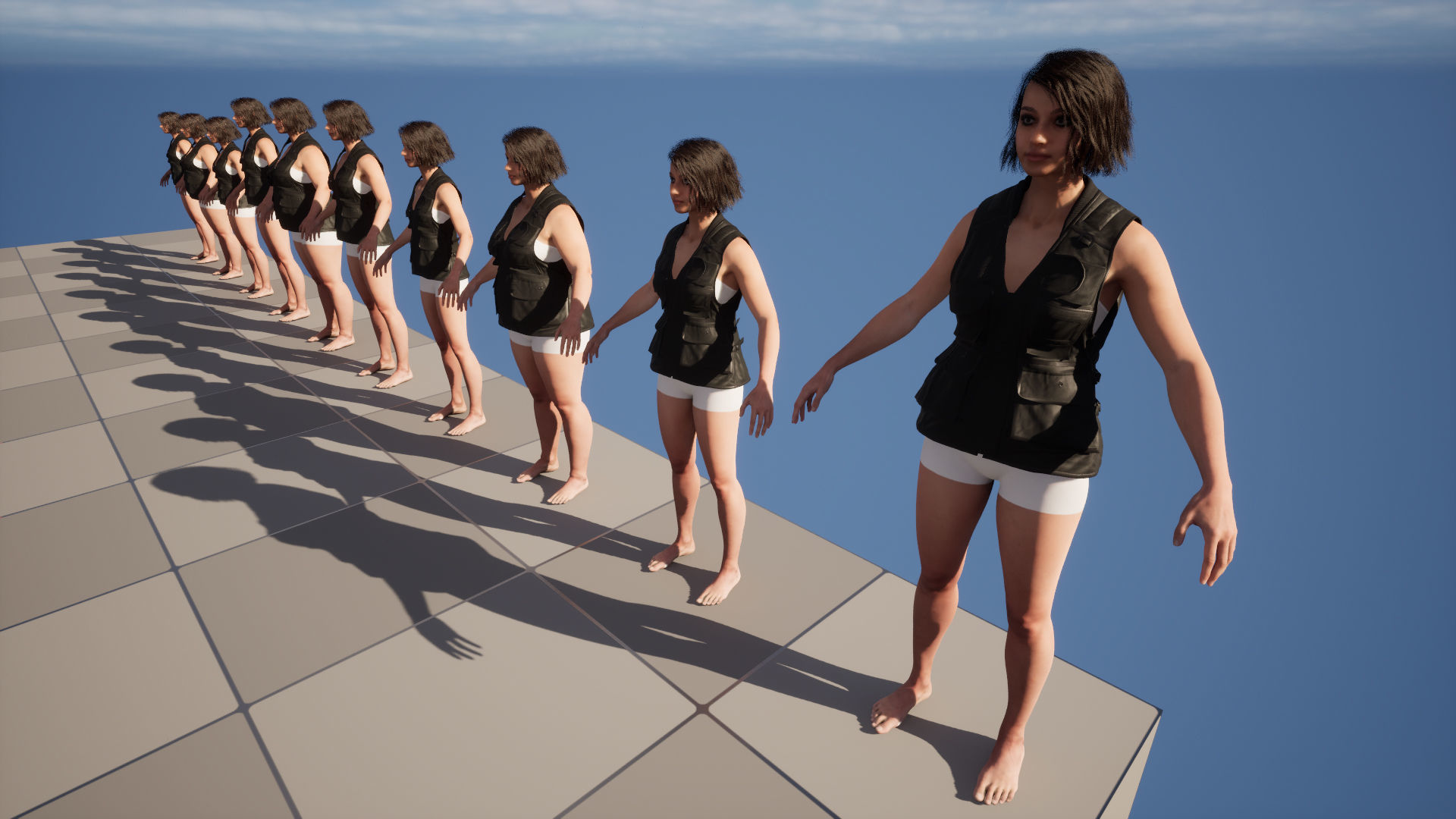 Vest 181 - All MH Bodies - UE5 Skeletons - Rigged Low-poly 3D model_16