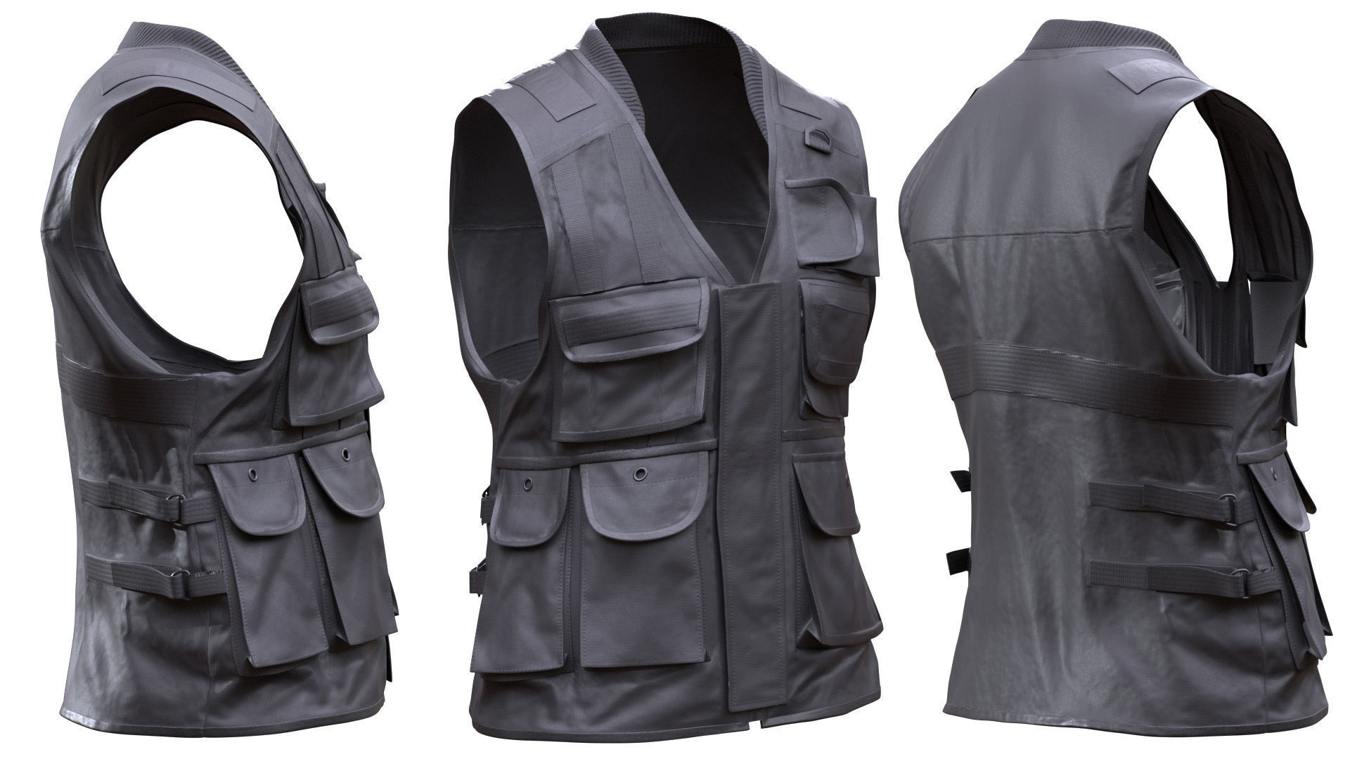 Vest 181 - All MH Bodies - UE5 Skeletons - Rigged Low-poly 3D model_3