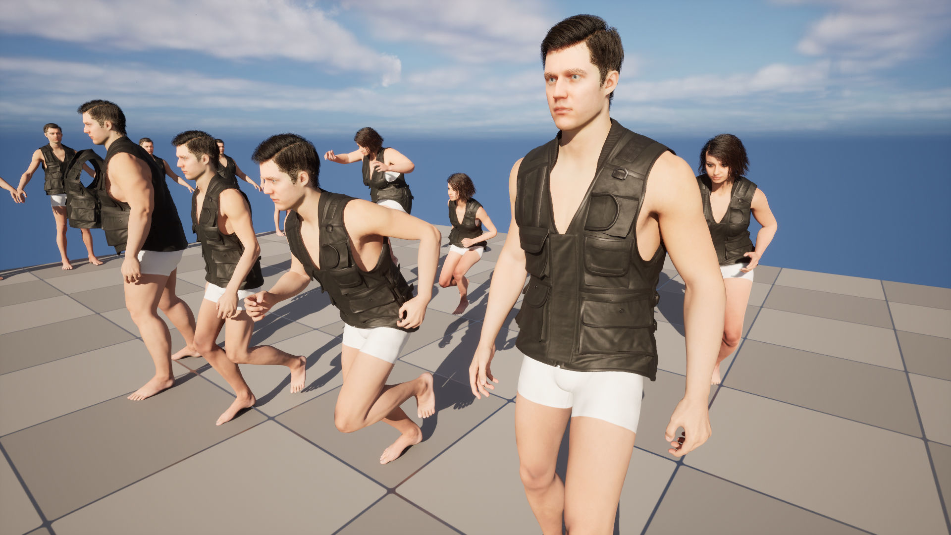 Vest 181 - All MH Bodies - UE5 Skeletons - Rigged Low-poly 3D model_14