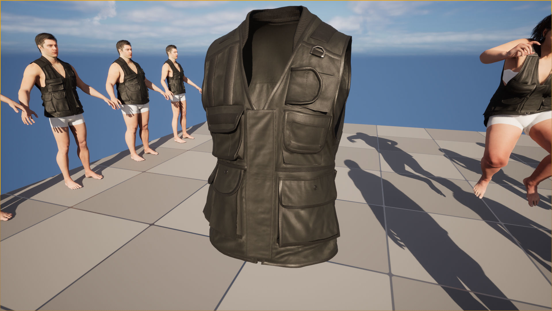 Vest 181 - All MH Bodies - UE5 Skeletons - Rigged Low-poly 3D model_18