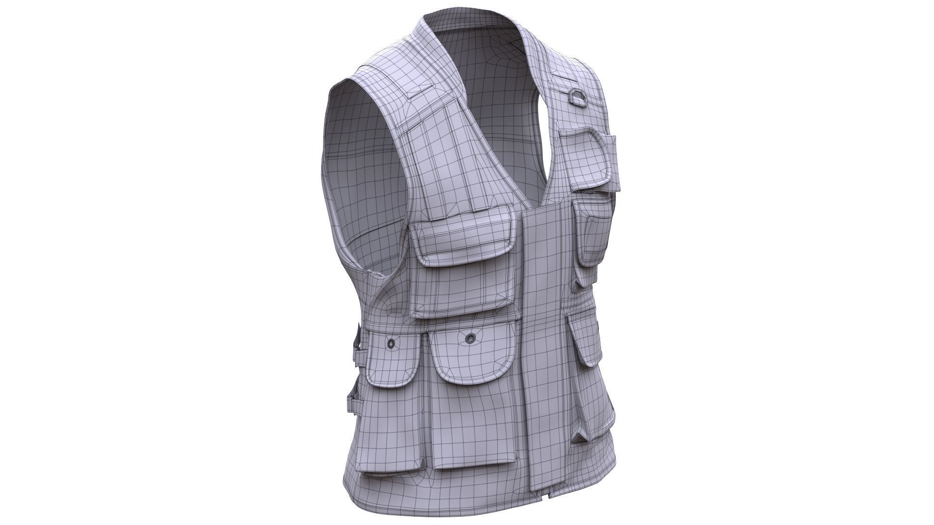 Vest 181 - All MH Bodies - UE5 Skeletons - Rigged Low-poly 3D model_10