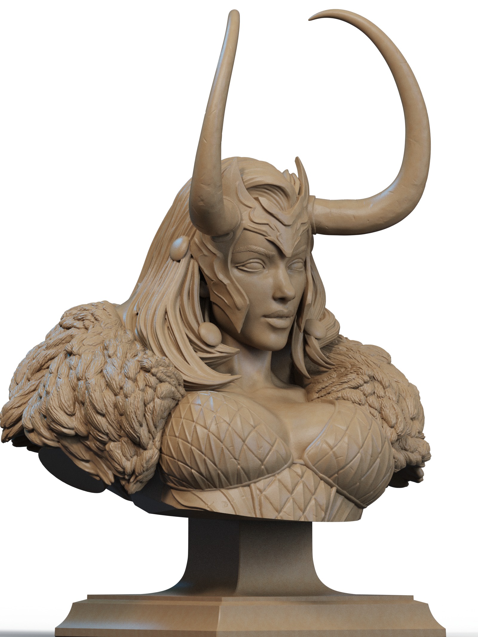 Lady Loki Bust 3D Print 3D print model_1