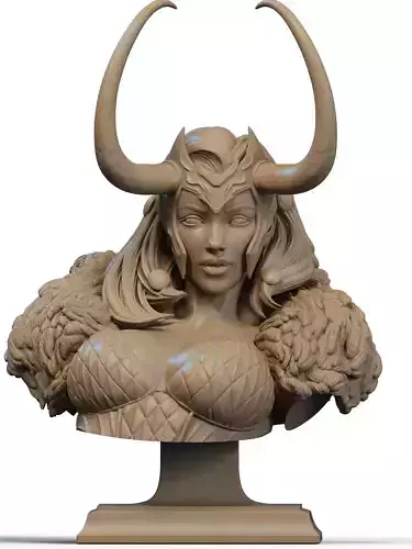 Lady Loki Bust 3D Print