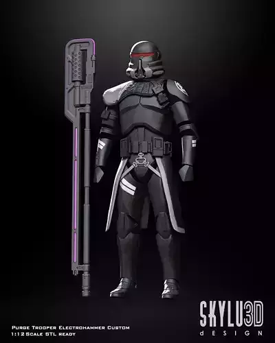 Purgetrooper Electrohammer One12 scale custom 3d print files