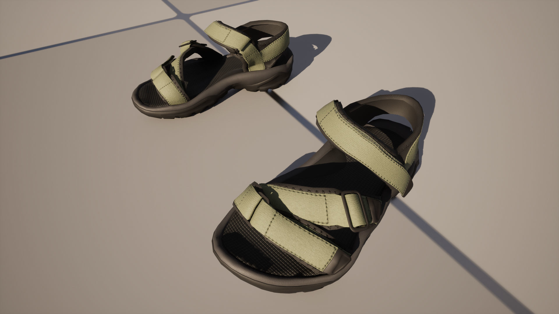 Sandals 180 - All MH Bodies - UE5 Skeletons - Rigged Low-poly 3D model_19