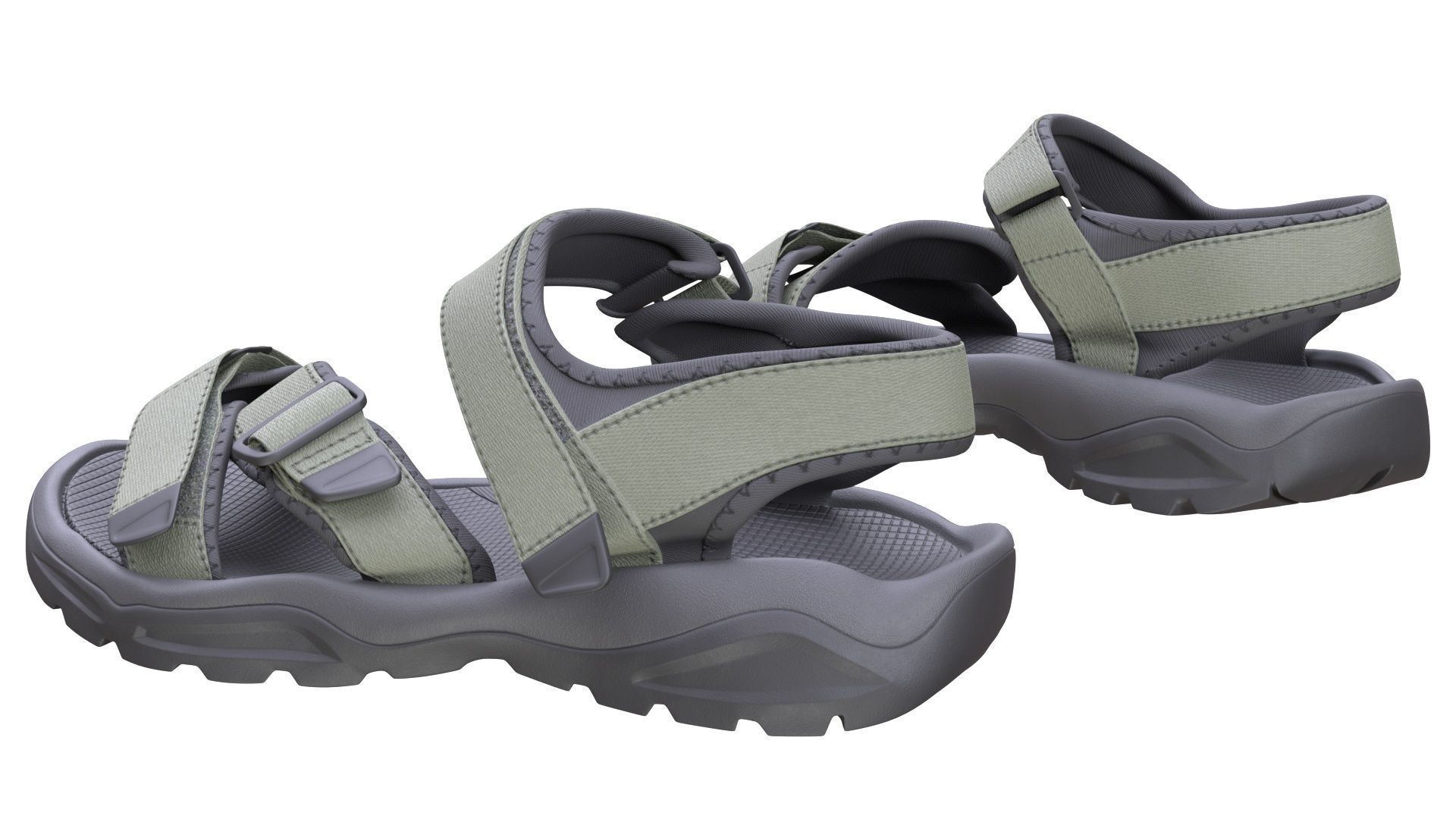 Sandals 180 - All MH Bodies - UE5 Skeletons - Rigged Low-poly 3D model_7