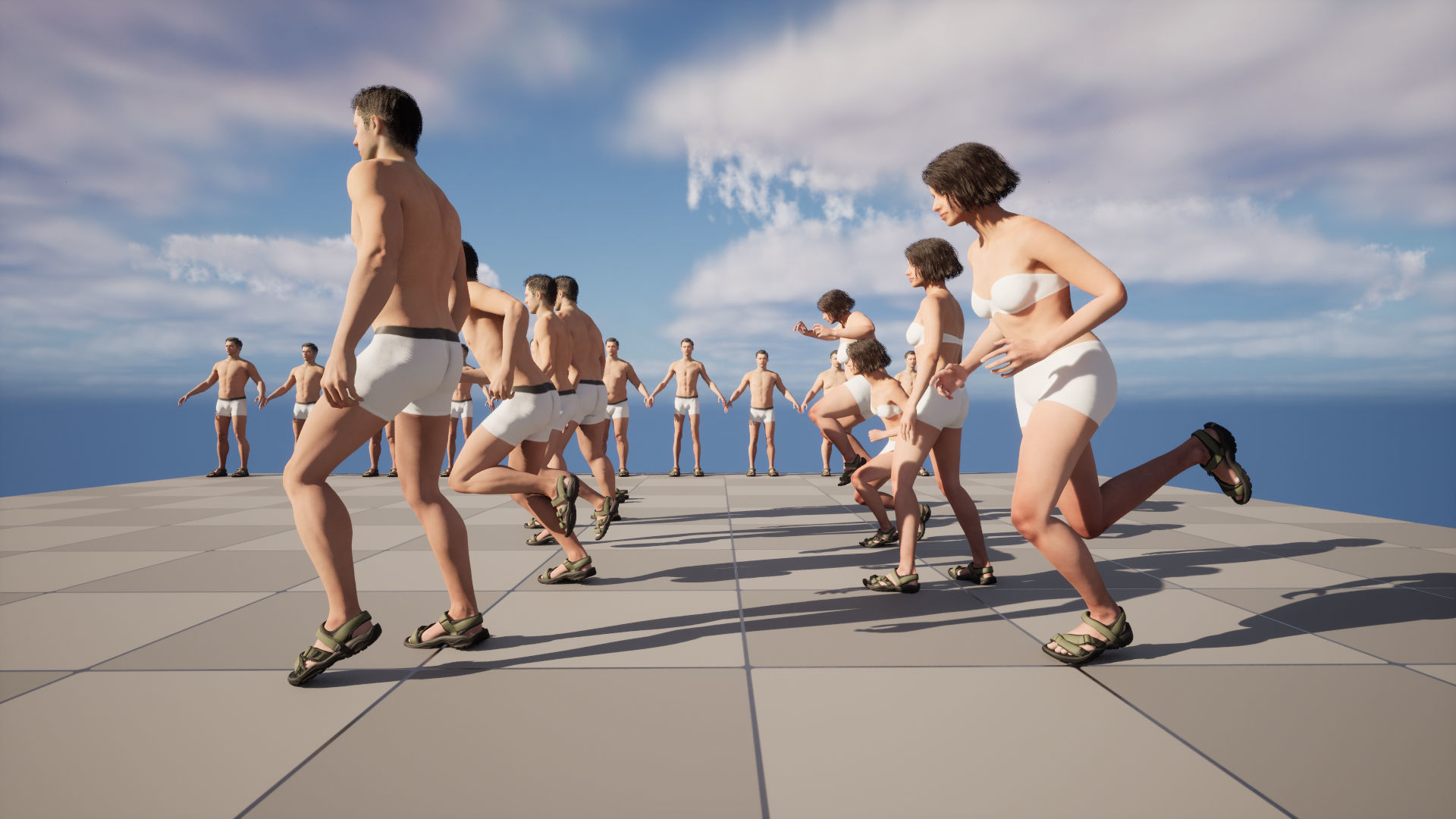 Sandals 180 - All MH Bodies - UE5 Skeletons - Rigged Low-poly 3D model_18