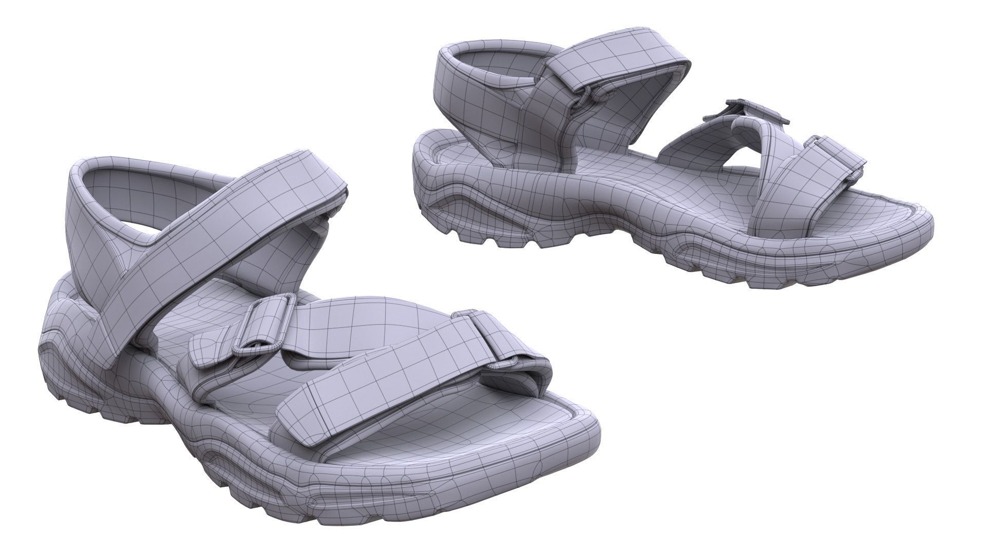 Sandals 180 - All MH Bodies - UE5 Skeletons - Rigged Low-poly 3D model_12