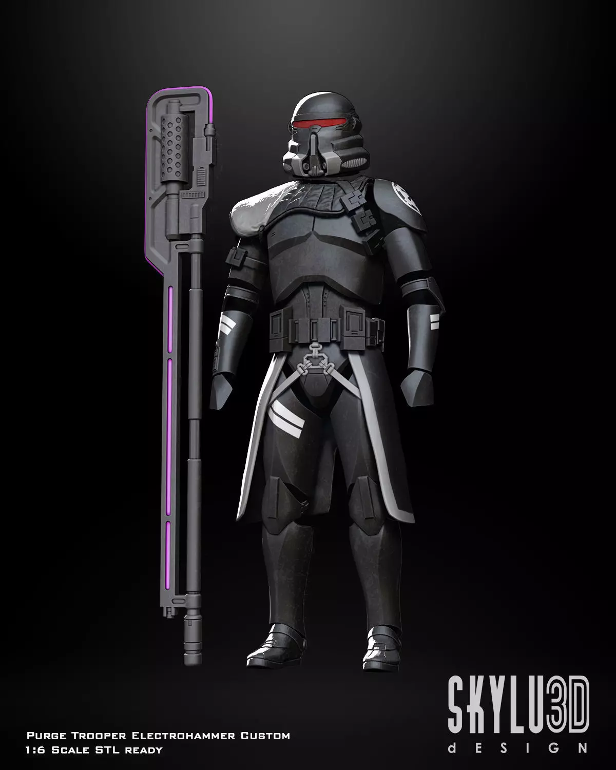 Purgetrooper Eletrohammer One6 scale figure custom files 3D print model_0