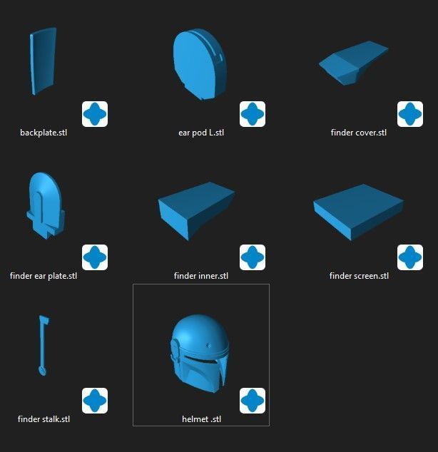 Shriek Hawk Helmet 3d print files bundle 3D print model_3