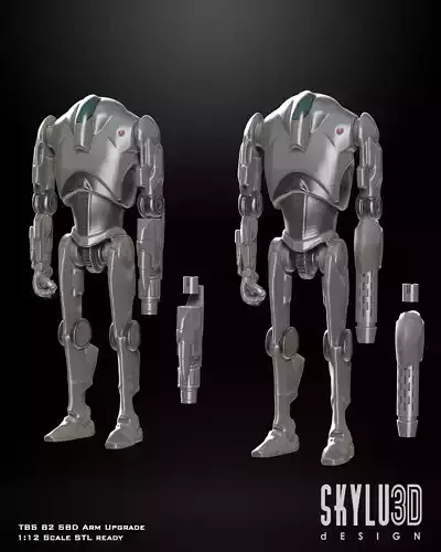 B2 SBD Arms Upgrade for TBS Figure 3d print files 3D print model