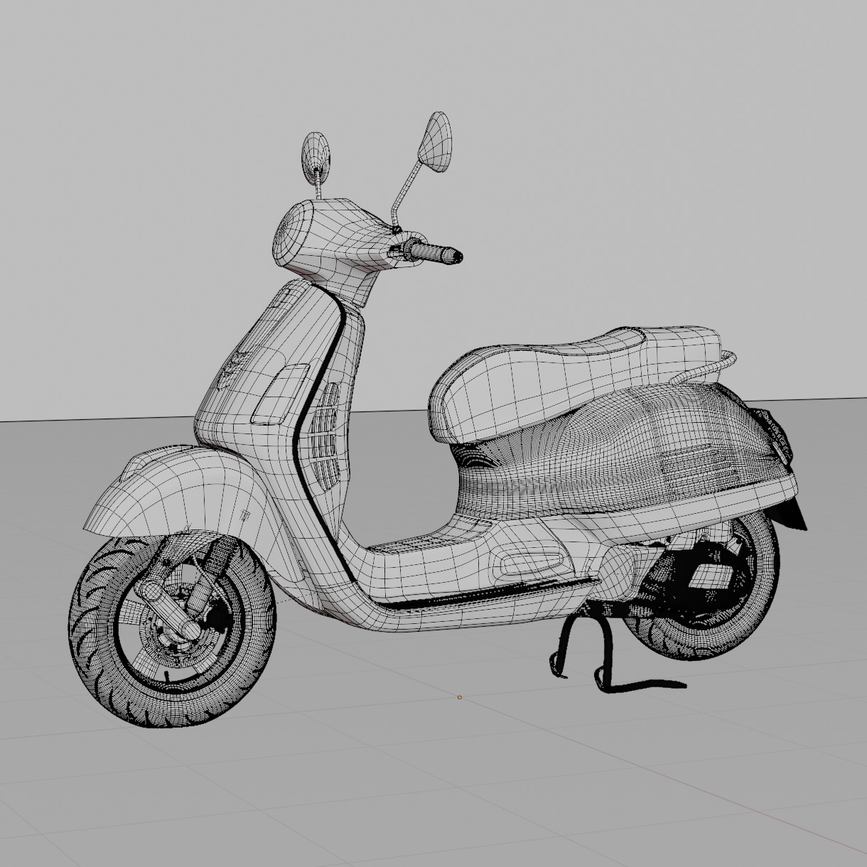 2019 - Piaggio Vespa GTS - 150 3D model_11