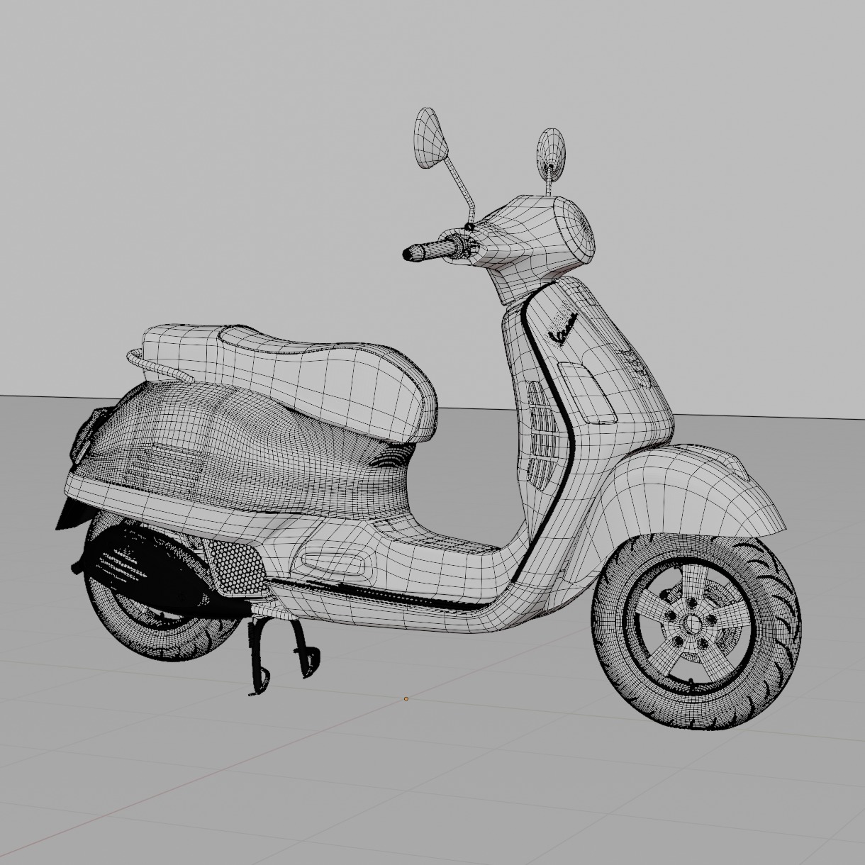 2019 - Piaggio Vespa GTS - 150 3D model_9
