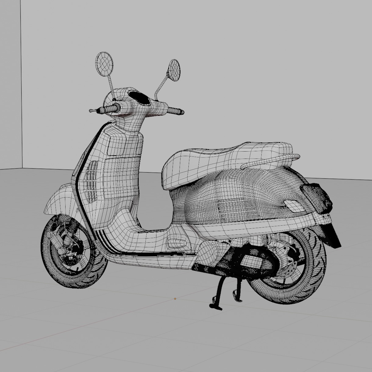 2019 - Piaggio Vespa GTS - 150 3D model_13