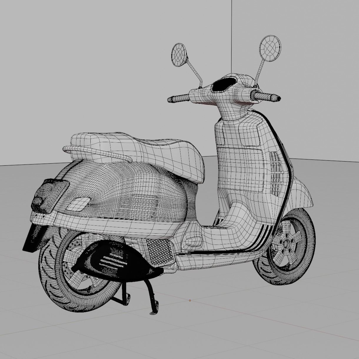 2019 - Piaggio Vespa GTS - 150 3D model_15